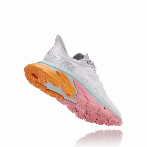 Hoka One One CLIFTON EDGE Vegan Shoes For Women India White/Pink/Coral IN-3457